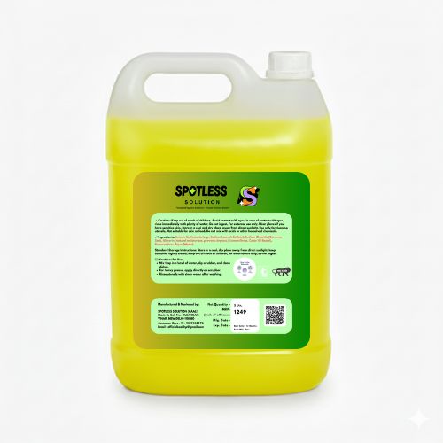 Spotless Solution Dishwash Liquid Gel 5 Litre | Lemon Fragrance | Powerful Grease Cutter | Gentle on Hands