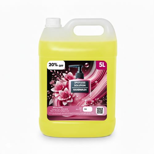 Spotless Solution Handwash Liquid – 5 Litre | Gentle & Refreshing Floral Fragrance |